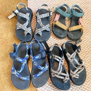 FOUR pairs of Chacos/Tevas